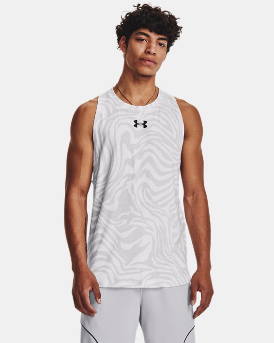 เสื้อกล้าม UA Baseline Printed สำหรับผู้ชาย in White image number 0